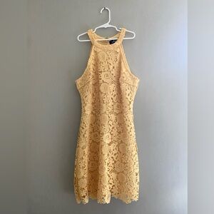 Lulu's Medium Sunlit Floral Lace Midi Dress